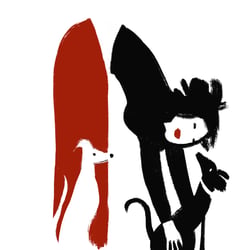 Lady and dogs