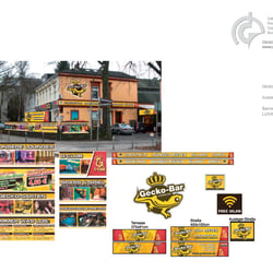 Gecko-Bar-Hamburg, Entwurf Aussenwerbung