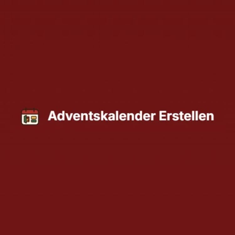 Adventskalender Erstellen