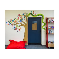 Wandmalerei Bücherei Grundschule