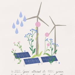 Illustrative Infografik für Gucci Equilibrium