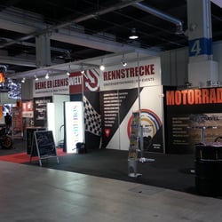 Messestand Motorsportevents für die Messe in Zürich