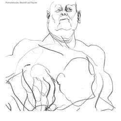 Portraitstudie. Bleistift auf Papier