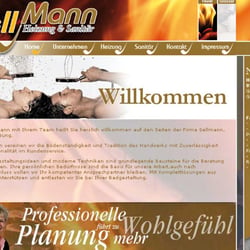 homepage sellmann heizung & sanitär (kreativ-konzeption, screendesign, html)
