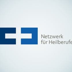 Logo for “network for health care practitioners”. Design & idea: Usama Elyas on behalf of mecca.de