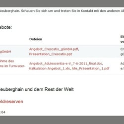 Spieler des „Bezirksamts“ finden auf der Startseite zusätzliche Informationen