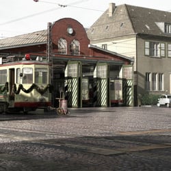 Auftrag zur historischen Rekonstruction eines örtlichen ehemaligen Straßenbahndepots, Full-CGI