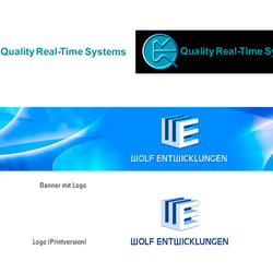 Jeweils aus den Anfangsbuchstaben der Unternehmensnamen entwickelte Logos