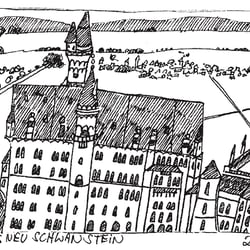 Schloss Neuschwanstein / Filzstift