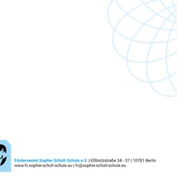 Postkarte, Rückseite – Förderverein Sophie-Scholl-Schule