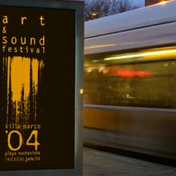 Elaboración de diseño y comunicación del festival ART & SOUND, celebrado en el 2004 en Alicante, SPAIN.