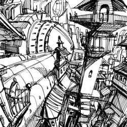 Random City Design (free hand drawing)