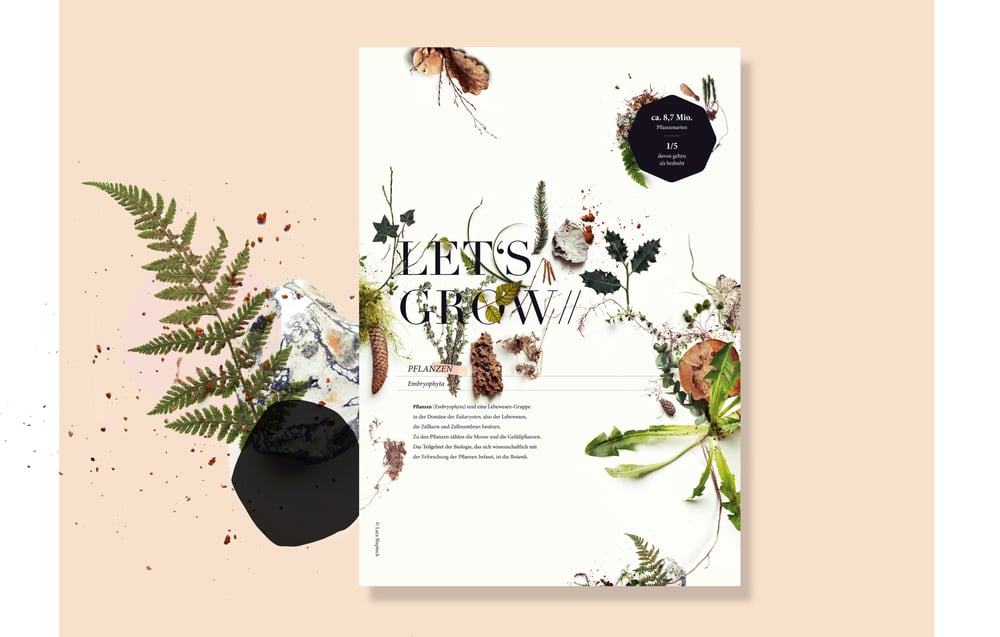 Let’s grow// Botanical Plakat