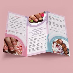 Brochure design for Berlitz Nailart.