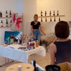 Abstraktes Malen x Weinprobe – München