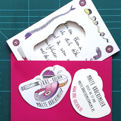 Visitenkarte irre kochen / Lasercut
