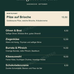 Weinbar – Speisekartenstudie