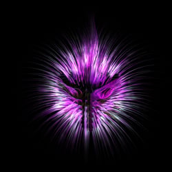 fluffy purple cube