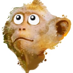 Affe Portrait Illustration