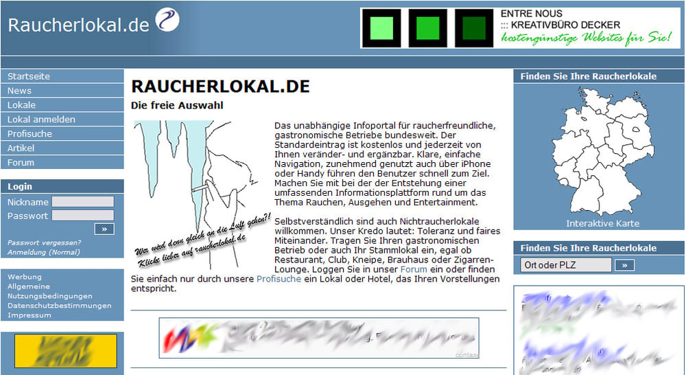Screenshot raucherlokal.de