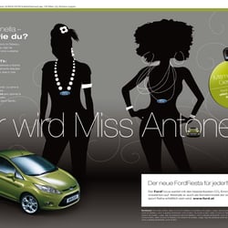 Gewinnspiel für den neuen FordFiesta in Anlehnung an die Kampagne „Miss Antonella“ – WOMAN