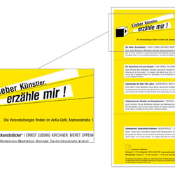 Flyer – Lieber Künstler, erzähle mir!