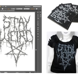 Digitaler Sketch mit anschließendem Sticker- und Shirtdesign