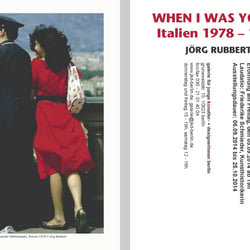 Einladungskarte „WHEN I WAS YOUNG; Italien 1978 – 1986“ (Vorder- und Rückseite)
