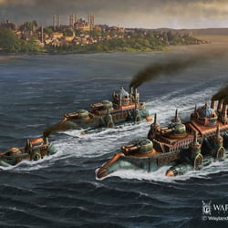 Sultanate Battlefleet Anatolia (Dystopian Wars Box Art)