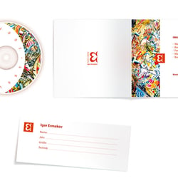 Corporate Identity / CD und CD-Einleger, Etikett für Bilder