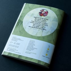 Rückseite mit Gedicht und Impressum