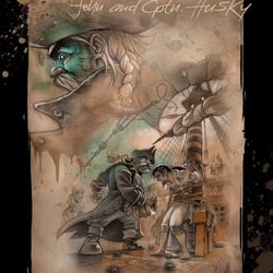 Innenseiten-Illustration „John und Kptn. Husky“