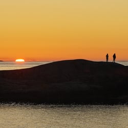 Sonnenuntergang am Fjord