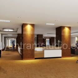 3D-Rendering Interior Design für kommerzielle Empfang