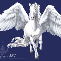 Pegasus | Posterillustration für Blue Ocean