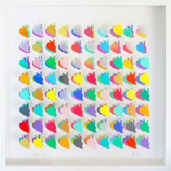 Wilde Hasen Bild, 50 × 50 × 5 cm
