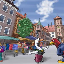 Panel-Artwork – Herbstmarkt in Villingen