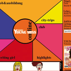 homepage BRIGITTE YoungMiss (für G+J ems, kreativ-konzeption, screendesign)