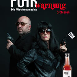 Werbung für FOHR, ein Mischgetränk aus Wein und Bier