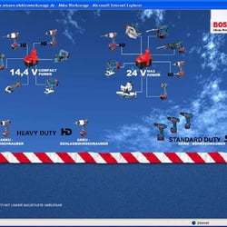 Screenshot Produktkatalog Power Tools