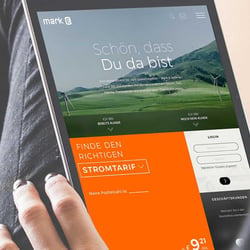 Website auf Tablet