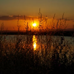 Sonnenuntergang über Etang du Grec in Palavas les Flots