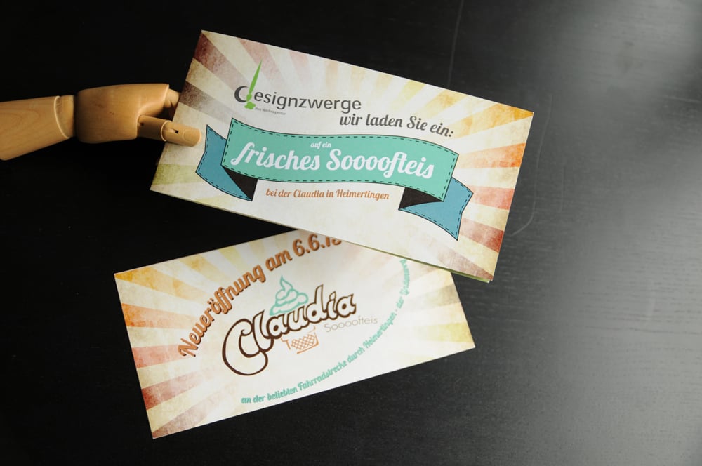 designzwerge laden Ihre Kunden auf ein Soooofteis ein – zur Eröffnung von Claudia Soooofteis