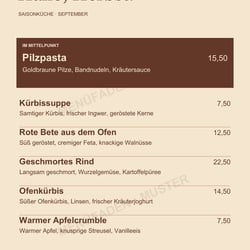 Saison – Speisekartenstudie