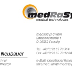 Visitenkarten und Logoentwurf für medRaSys