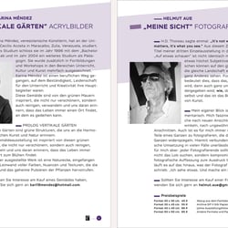 Layout Kunstausstellung – Vita / 2 Infotafeln