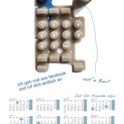 Kalender 2014 – „ich geh mal aus facebook auf’n Bier“