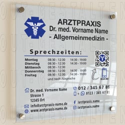 Arzt Praxisschild erstellen | Layout gestalten