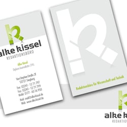 Visitenkarten |  Redaktionsbüro Alke Kissel  |  Siegburg