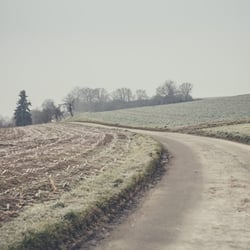 Schwäbische Landschaft im Winter